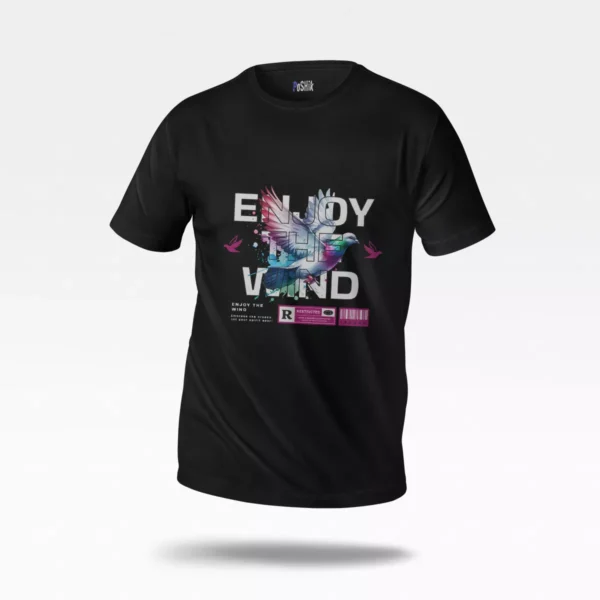 تیشرت پرنده طرح Enjoy The Wind