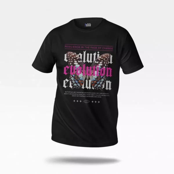 تیشرت پروانه طرح Evolution