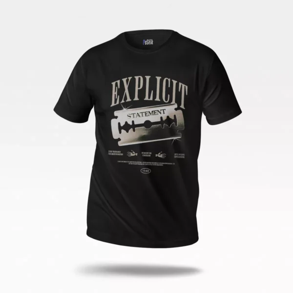 تیشرت آندرگراند طرح تیغ Explicit Statement