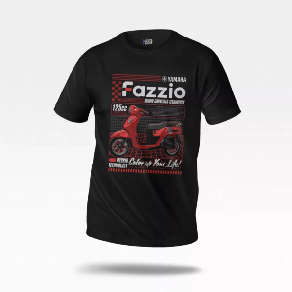 تیشرت طرح اسکوتر قرمز Fazzio (Yamaha)