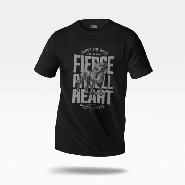 تیشرت سگ پیتبول طرح Fierce Heart