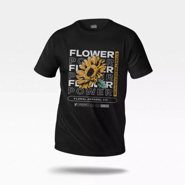 تیشرت آفتابگردان طرح Flower Power