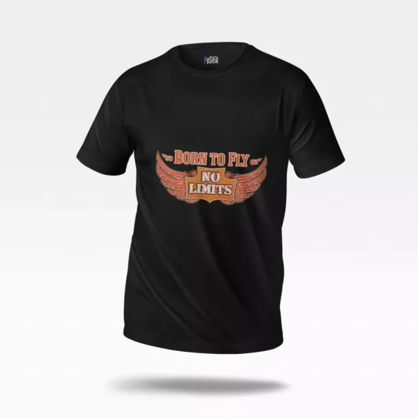 تیشرت طرح بال و پرچم Born to Fly
