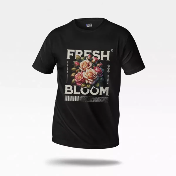 تیشرت گل رز طرح Fresh Bloom