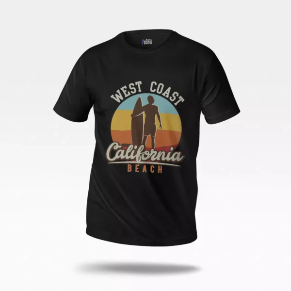 تیشرت کالیفرنیا طرح West Coast Beach