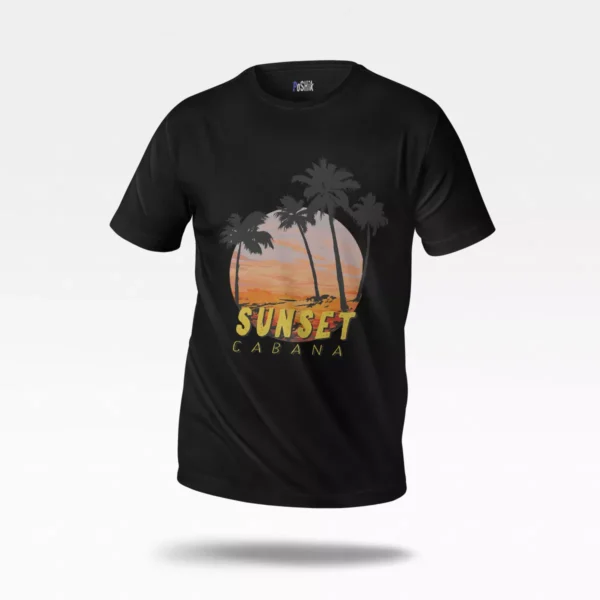 تیشرت طرح غروب Sunset Cabana