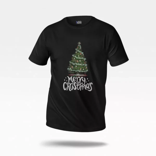 تیشرت کریسمس طرح درخت و نوشته Merry Christmas