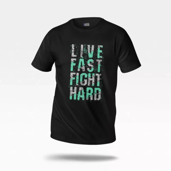 تیشرت نوشته Live Fast Fight Hard