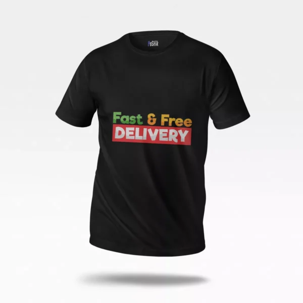 تیشرت نوشته Fast & Free Delivery