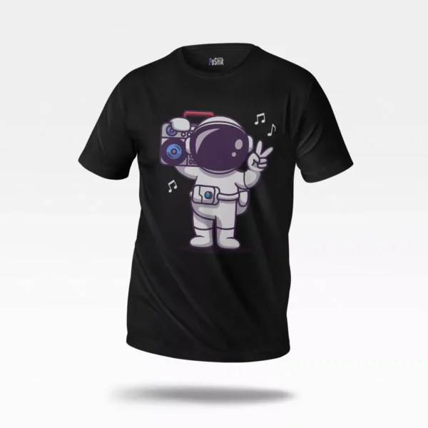 تیشرت فضانورد طرح ضبط‌صوت (Astronaut Boombox)