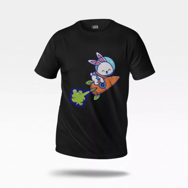 تیشرت خرگوش فضانورد طرح هویج (Bunny Astronaut)