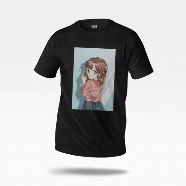 تیشرت انیمه طرح دختر با چشمان سبز (Anime Girl)