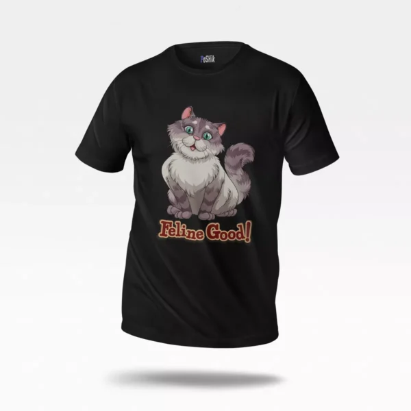 تیشرت گربه طرح Feline Good