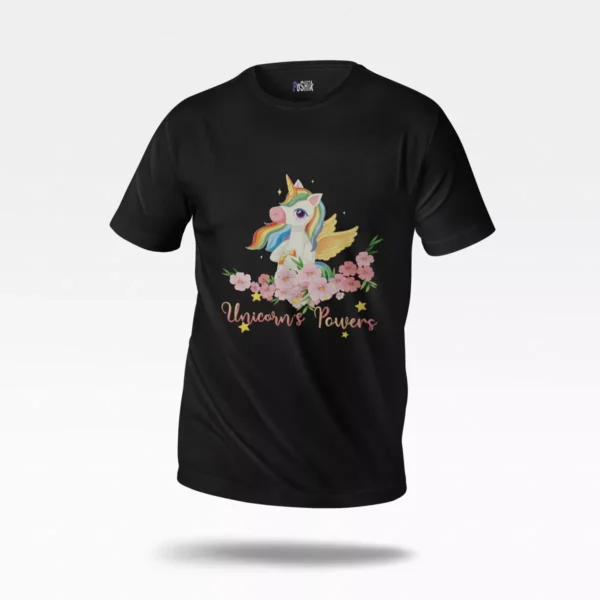 تیشرت یونیکورن طرح گل‌دار Unicorn's Powers