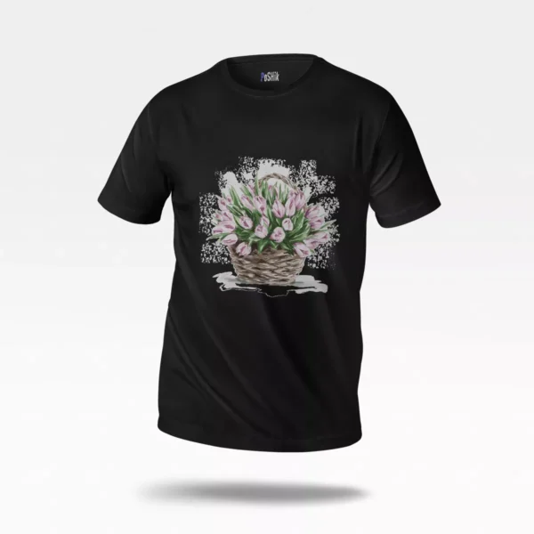 تیشرت گل لاله طرح سبد گل (Tulip Basket)
