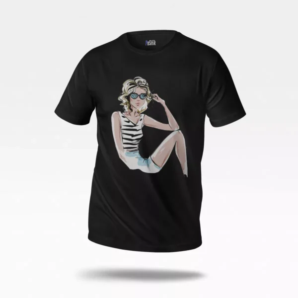تیشرت دخترانه طرح مد (Fashion Girl)
