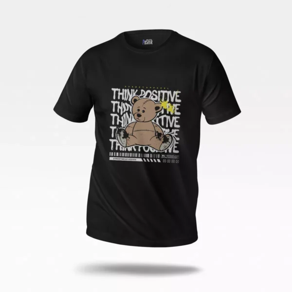 تیشرت خرس طرح Think Positive