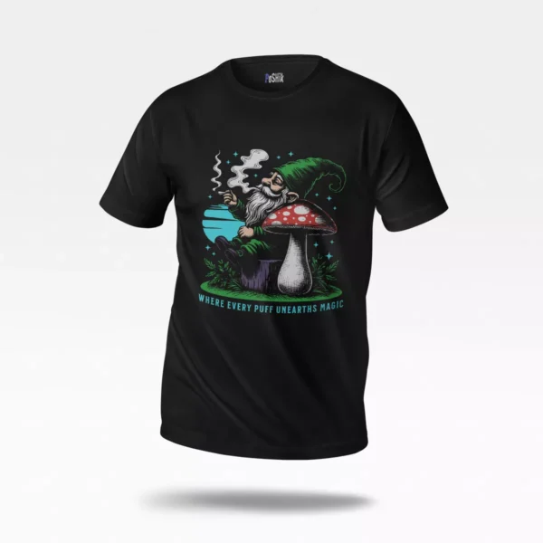 تیشرت طرح جادوگر و قارچ Mr. Gnome