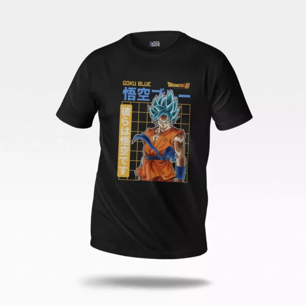 تیشرت انیمه دراگون بال طرح گوکو بلو (Goku Blue)