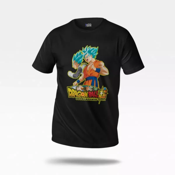 تیشرت انیمه دراگون بال طرح سوپر سایان بلو (Vegeta & Goku)