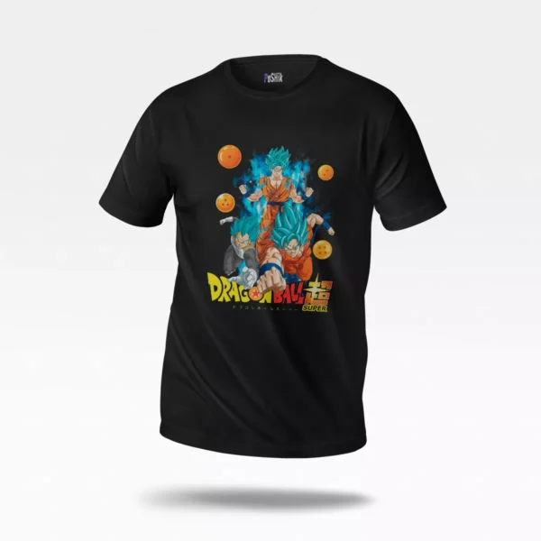 تیشرت انیمه دراگون بال طرح سوپر سایان گاد (Dragon Ball Super)