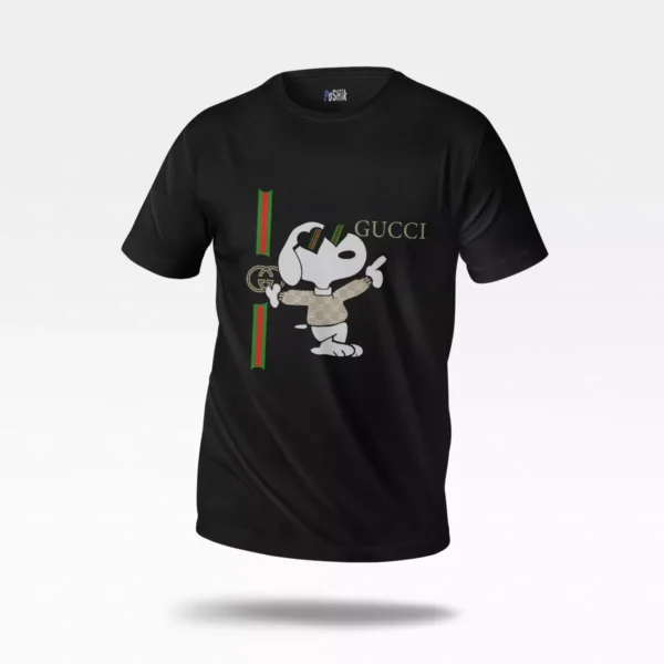 تیشرت اسنوپی طرح خط گوچی (Snoopy Gucci)