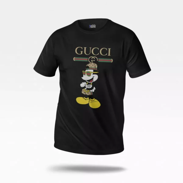 تیشرت دیزنی طرح مینی موس با پس‌زمینه گوچی (Disney, Gucci)