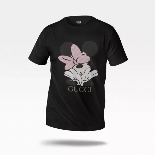 تیشرت دیزنی طرح مینی موس صورتی گوچی (Disney, Gucci)