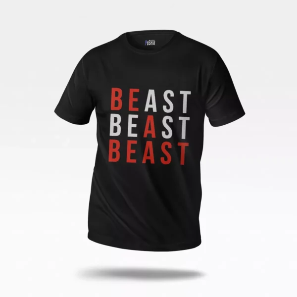 تیشرت بدنسازی طرح Beast