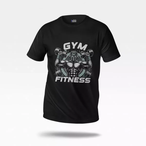 تیشرت بدنسازی طرح ربات قدرتمند (Gym Fitness)