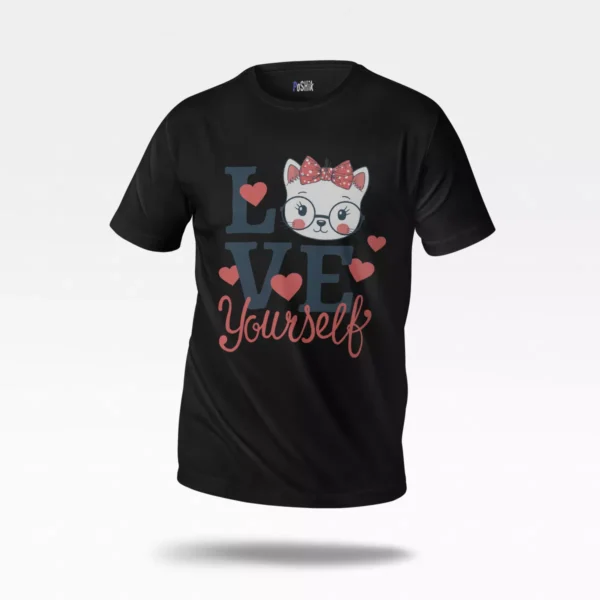 تیشرت گربه طرح Love Yourself