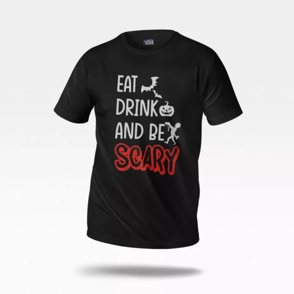 تیشرت هالووین طرح Eat Drink And Be Scary