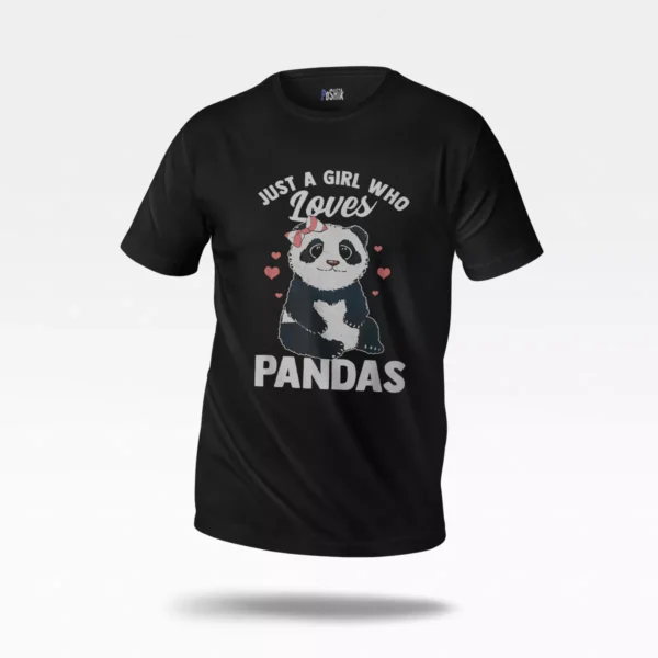 تیشرت پاندا طرح Just a Girl Who Loves Pandas