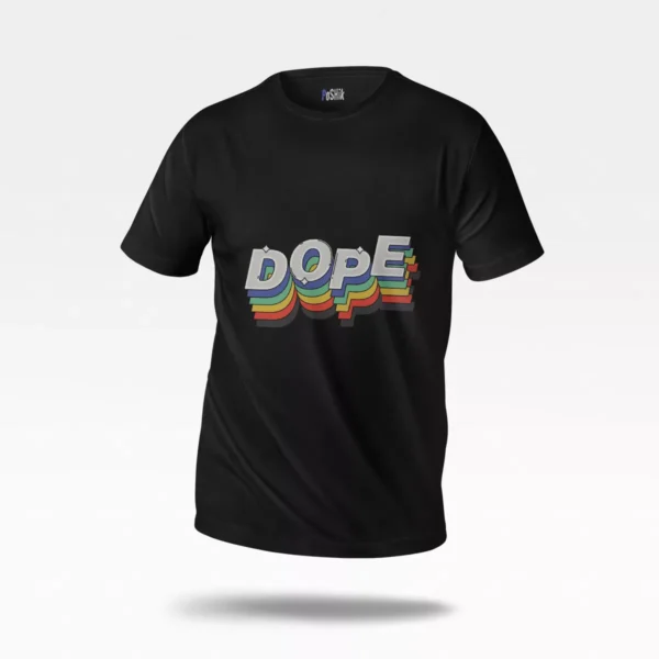 تیشرت نوشته رنگین‌کمانی Dope