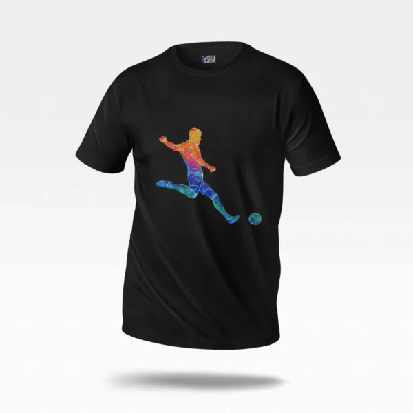 تیشرت فوتبال طرح شوت رنگی (Soccer Kick)