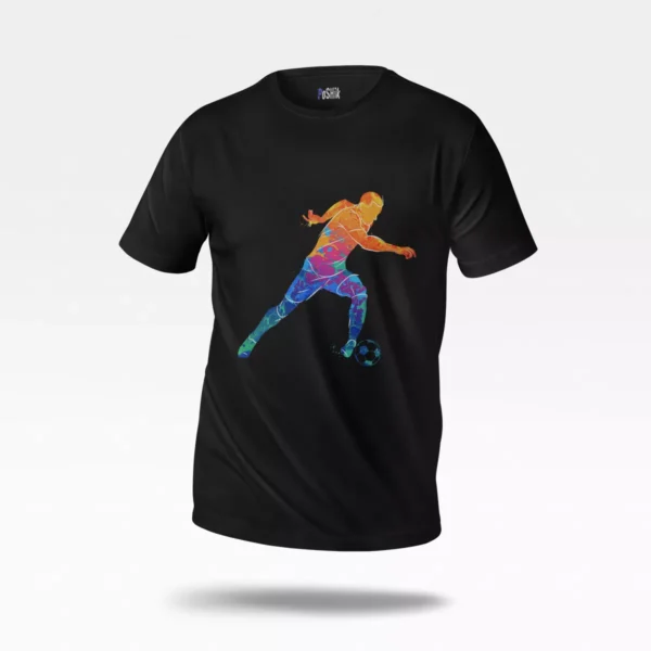 تیشرت فوتبال طرح دریبل رنگی (Soccer Dribble)