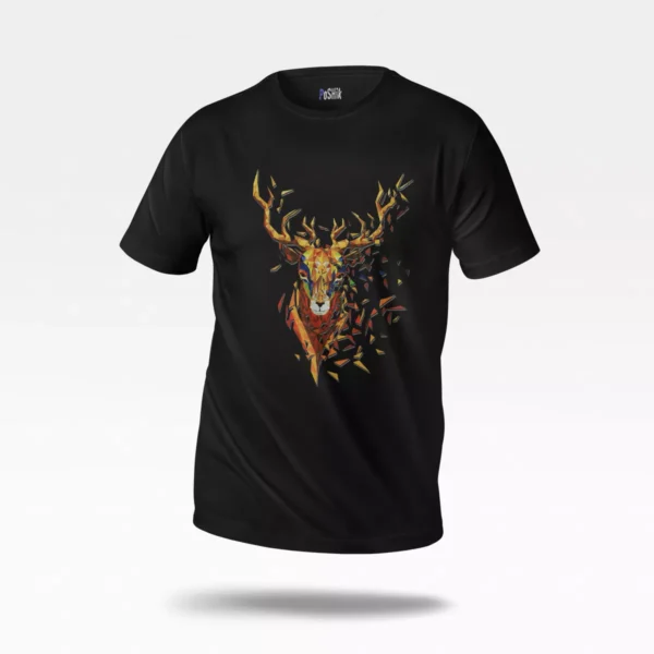 تیشرت گوزن طرح هندسی رنگی (Geometric Deer)