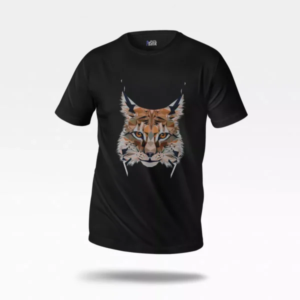 تیشرت گربه وحشی طرح هندسی (Geometric Lynx)