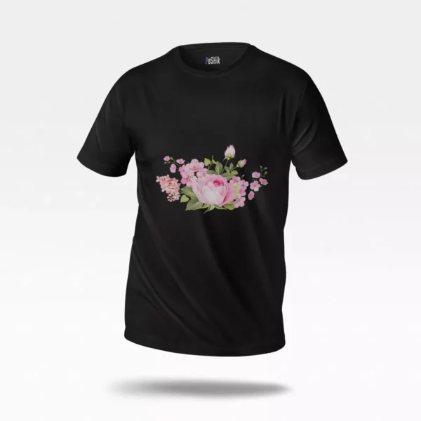 تیشرت گل طرح صورتی رمانتیک (Floral)
