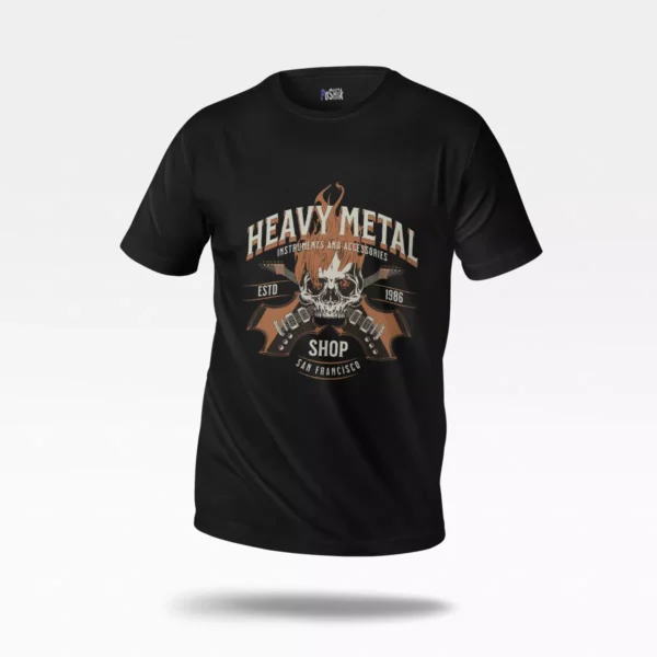 تیشرت طرح فروشگاه Heavy Metal Instruments