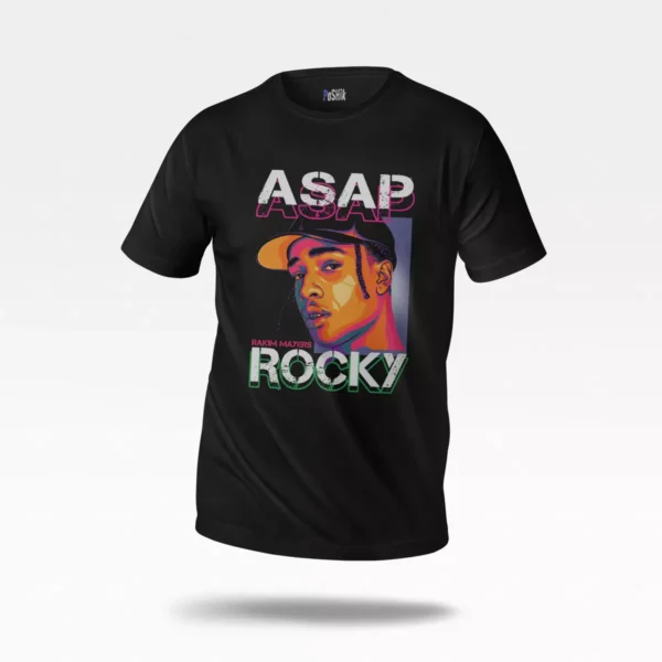 تیشرت ای‌سپ راکی طرح پرتره (ASAP Rocky)