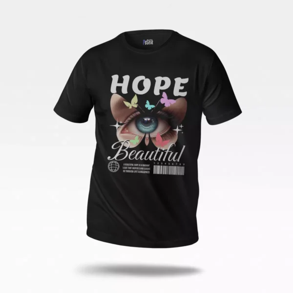 تیشرت تایپوگرافی طرح Hope Beautiful