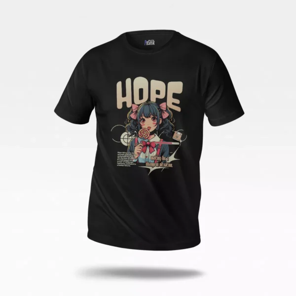 تیشرت انیمه دخترانه طرح Hope