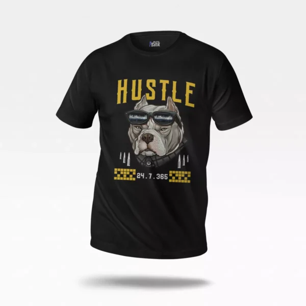 تیشرت پیت‌بول طرح Hustle