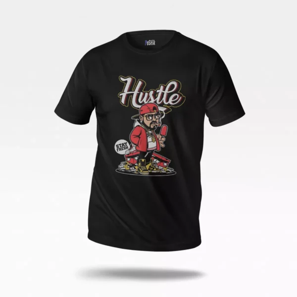 تیشرت کارتونی طرح Hustle