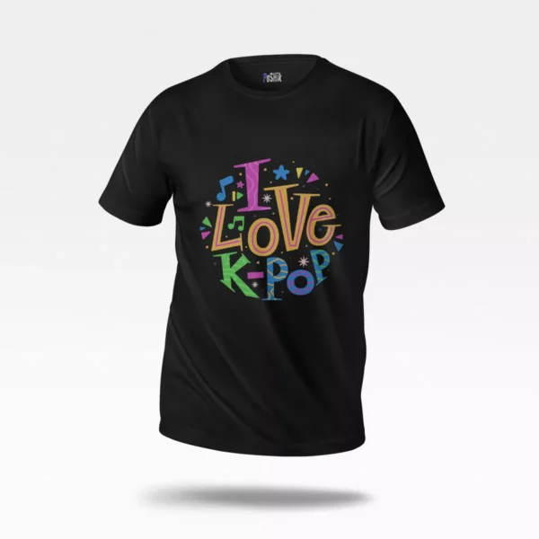 تیشرت طرح I Love K-pop