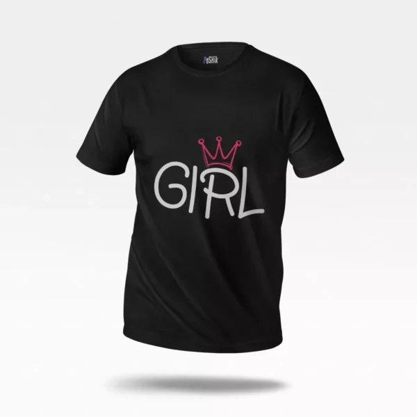 تیشرت طرح GIRL با تاج