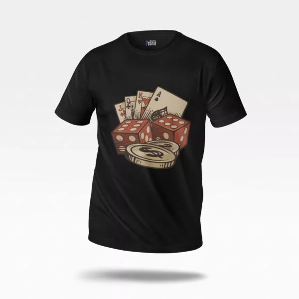 تیشرت طرح پوکر و تاس (Poker & Dice)