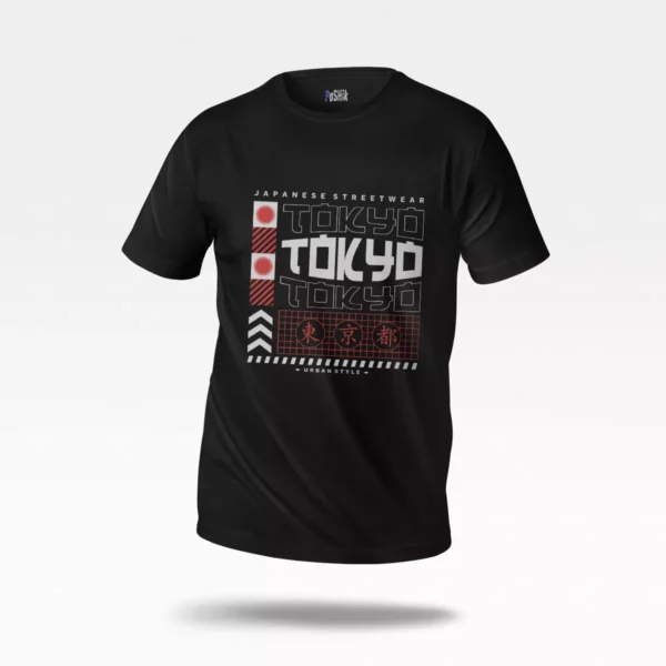 تیشرت ژاپنی طرح تایپوگرافی توکیو استریت‌ویر (Tokyo)