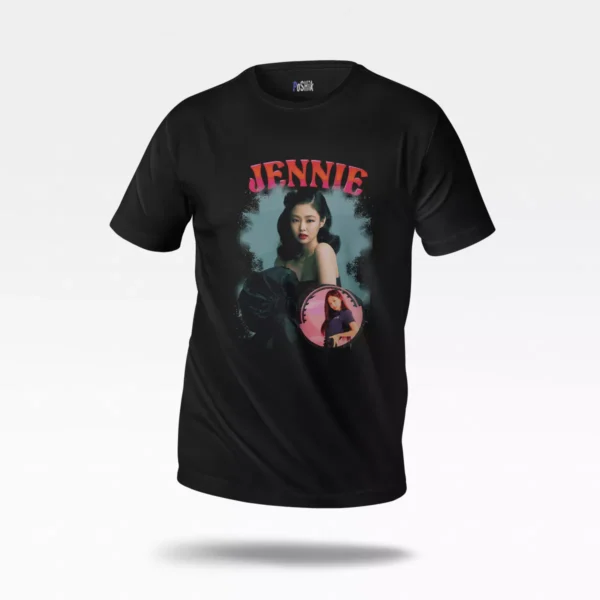 تیشرت جنی طرح پرتره بلک‌پینک (Jennie Blackpink)
